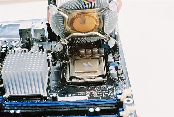 Heatsink positioned for installation