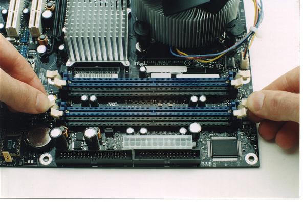when inserting ram blue or black slots